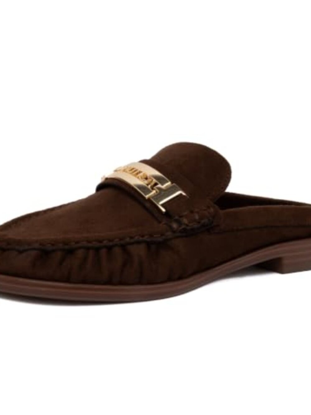 Microsuede Slip On Mule Loafer Casual Backless Flat Dress Shoe
